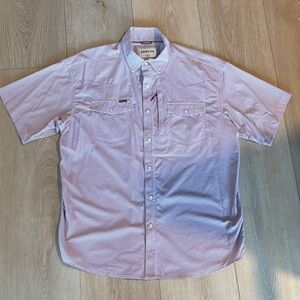 Men's Poncho Short Sleeve maroon Check Shirt